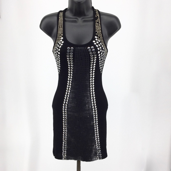 Avec Embellished Rib Knit Racerback Dress / Top - Picture 4 of 9